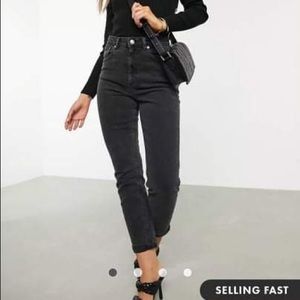 NWOT ASOS high rise farleigh cropped slim fit mom jeans